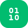 Grünes Binärcode-Symbol